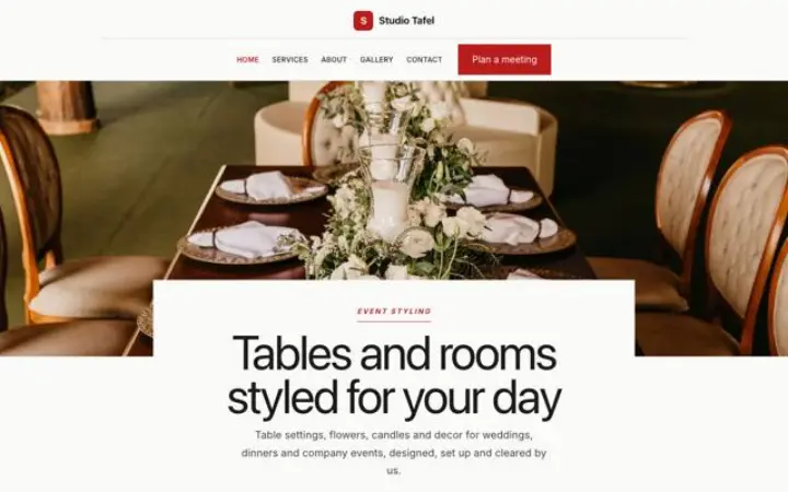 Hjemmeside til eventstylist