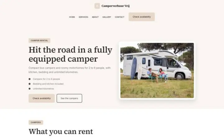 Tema Camperverhuur Vrij