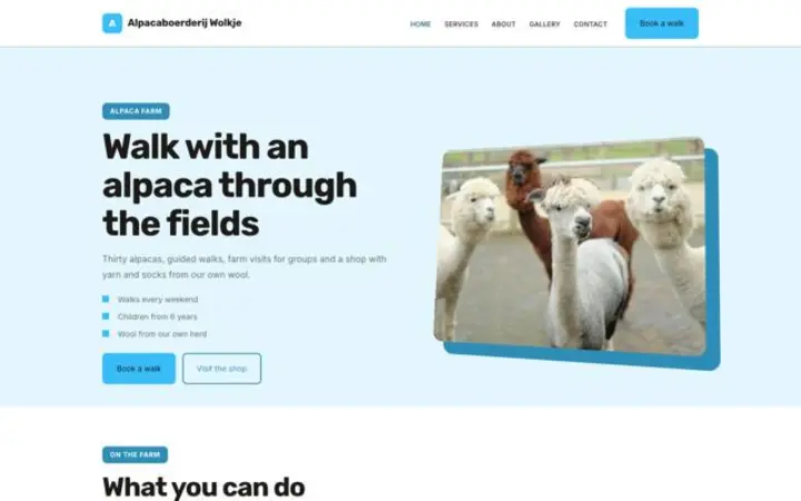 Tema Alpacaboerderij Wolkje