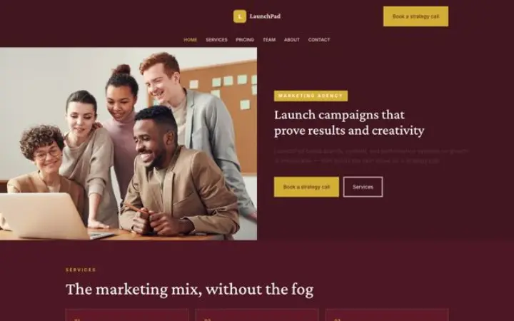 Hjemmeside til marketingbureau