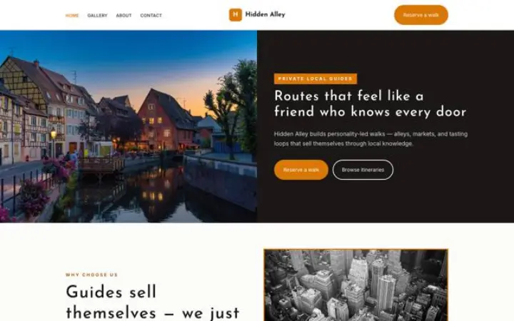 Hjemmeside til lokal guide