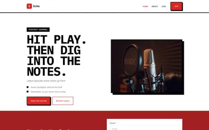 Hjemmeside til podcast