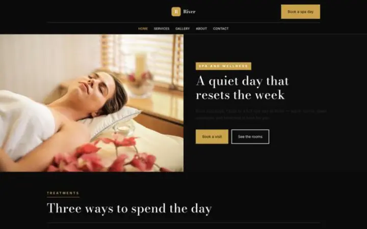Hjemmeside til spa og wellness