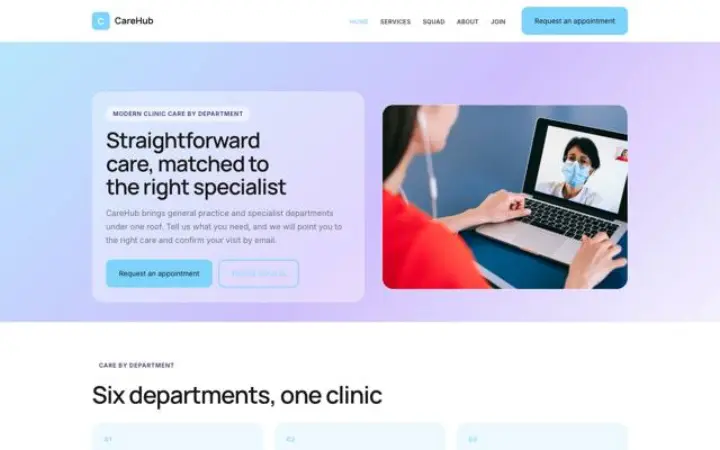 Hjemmeside til klinik