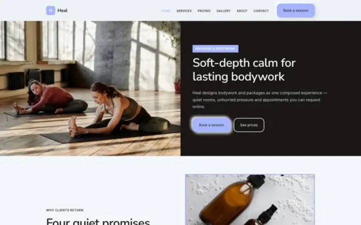 Hjemmeside til massage & kropsbehandling